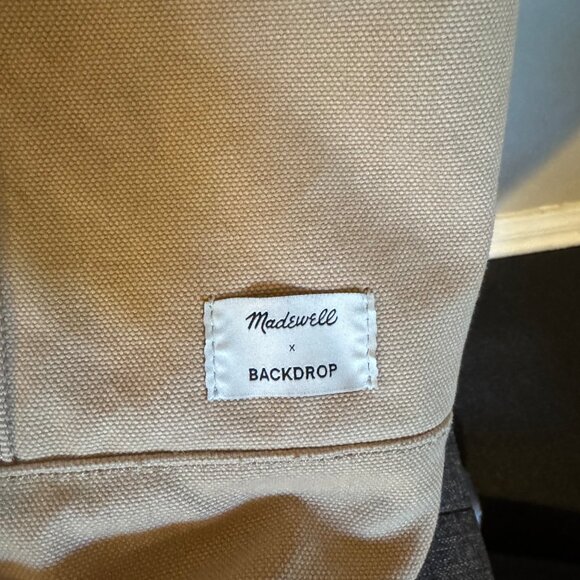 Madewell x Backdrop Canvas Tote Bag Crossbody Beige Utility Work Travel - Picture 7 of 7